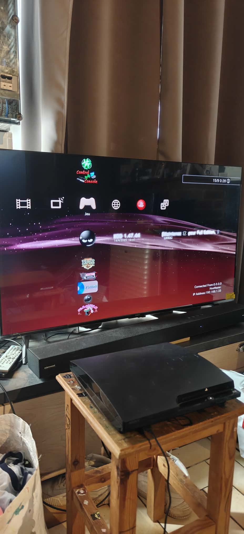 Console PlayStation 3 Slim Noire + CFW Cobra (HEN Permanent)