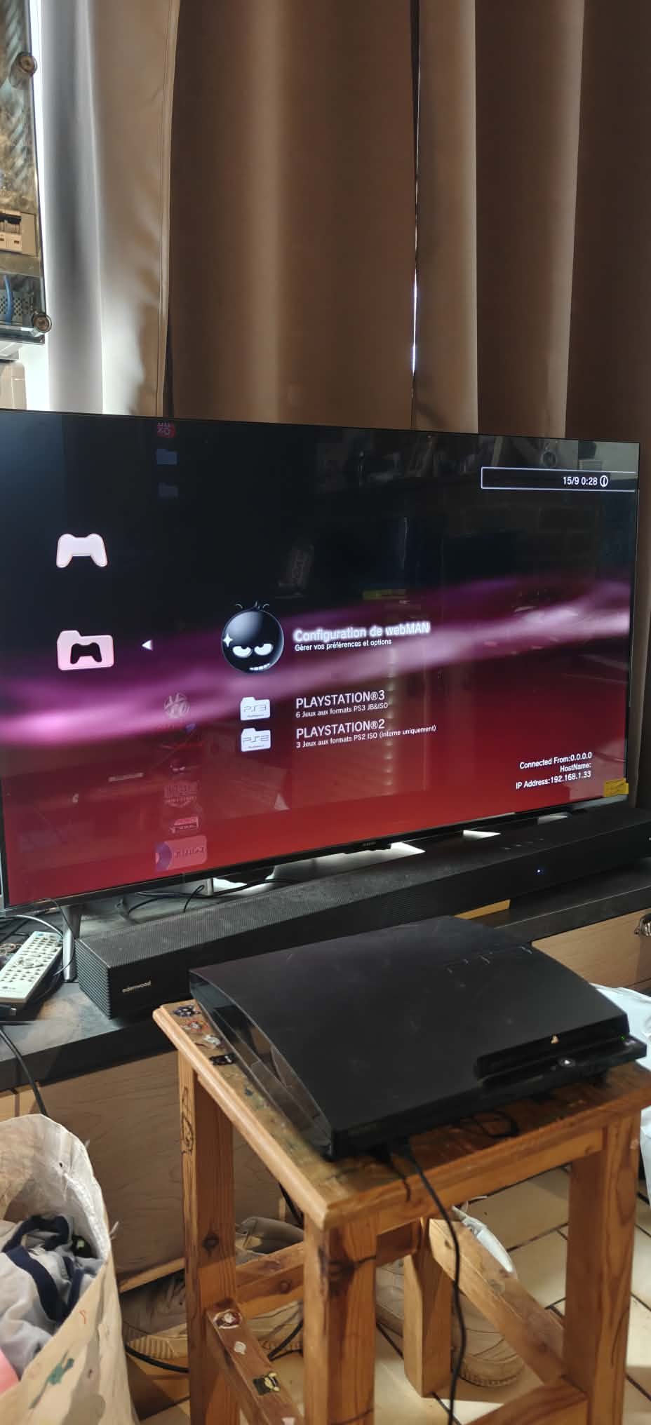 Console PlayStation 3 Slim Noire + CFW Cobra (HEN Permanent)