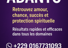 Puissance Occulte et Aide Spirituelle par le Maître Adanto 